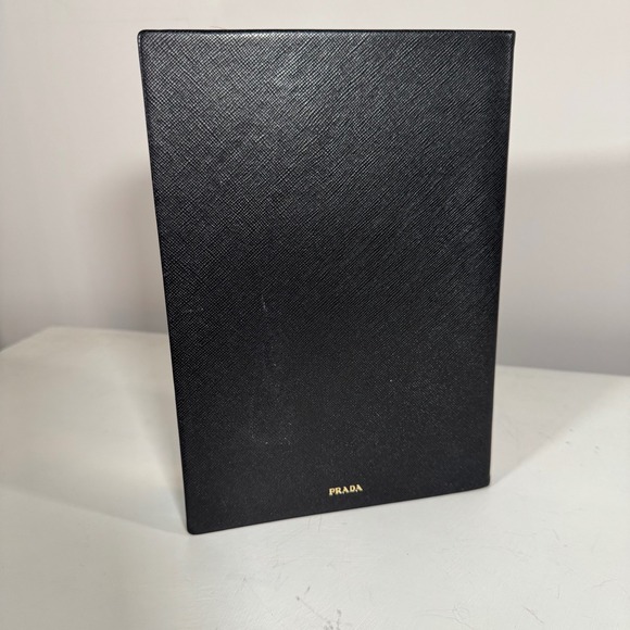 Prada Saffiano Leather Diario 2013 Planner Agenda Black Gold - Picture 2 of 5